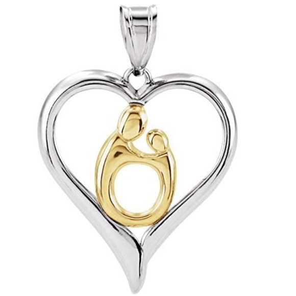 Jewelry - Heart Shaped Mother and Child Pendant